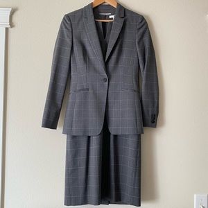 Hugo Boss Gray Wool Suit Jacket and Dress